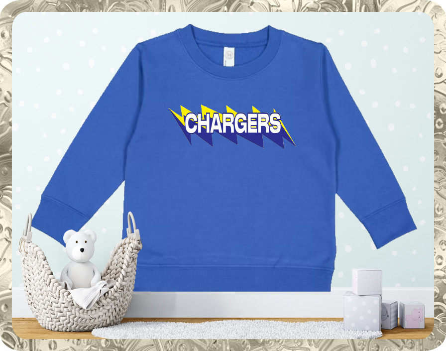 Toddler Royal Blue Crew Neck Sweatshirt CHARGERS