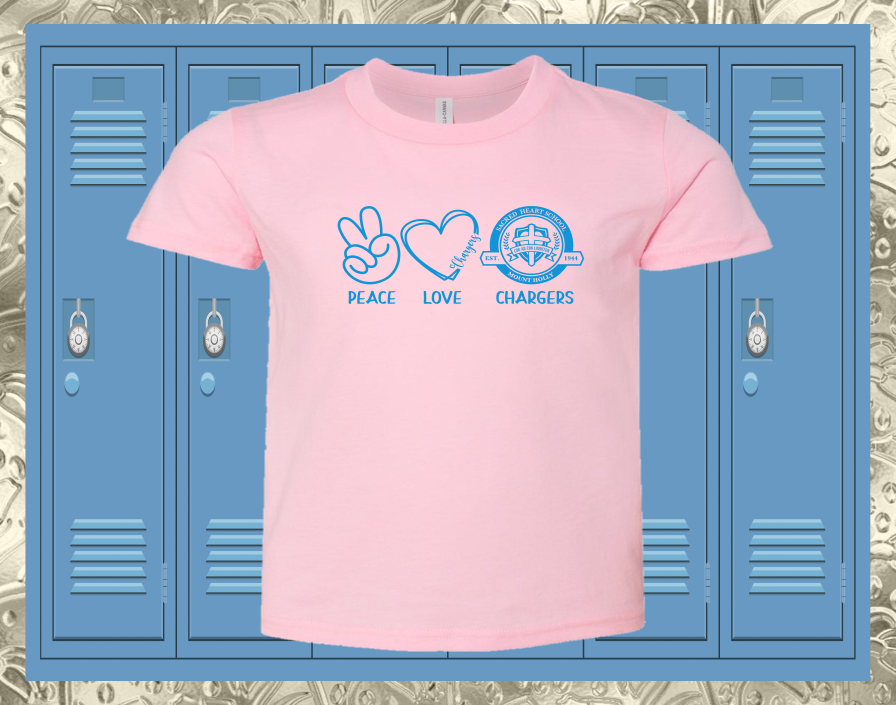 Youth Premium Short Sleeve Pink T-Shirt Columbia Blue PLC 1