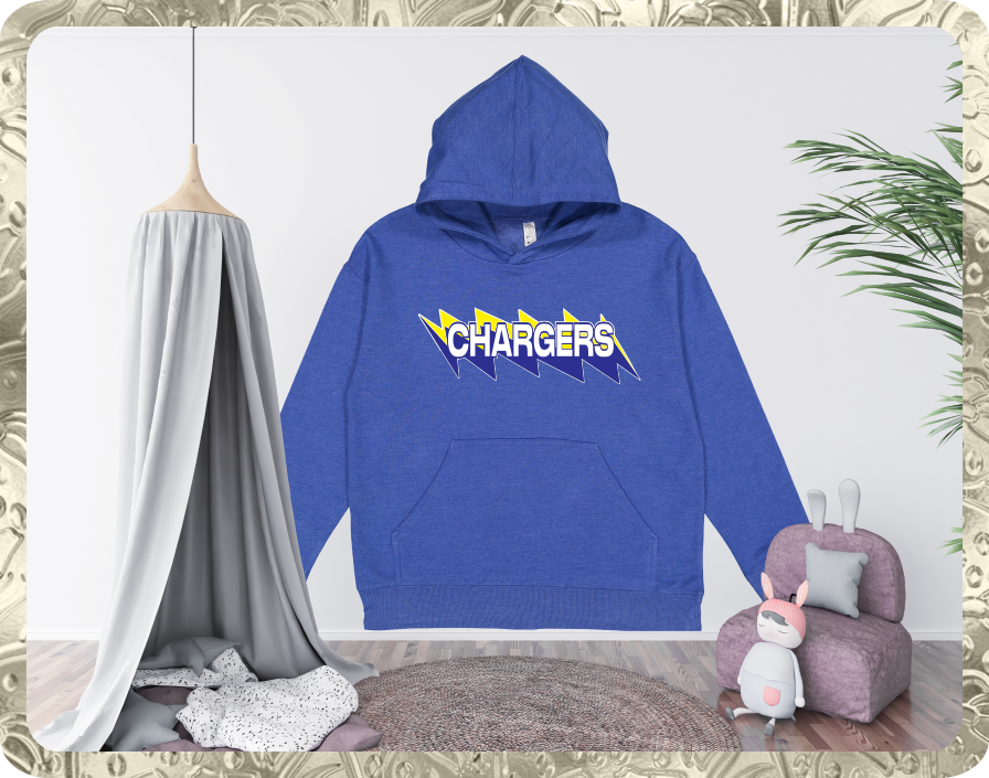 Youth Heather Royal Hoodie CHARGERS