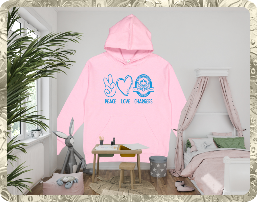 Youth Pink Hoodie Columbia Blue PLC 1
