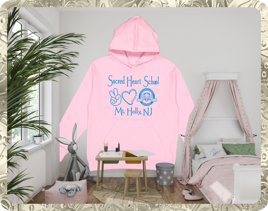 Youth Pink Hoodie Columbia Blue PLC 3